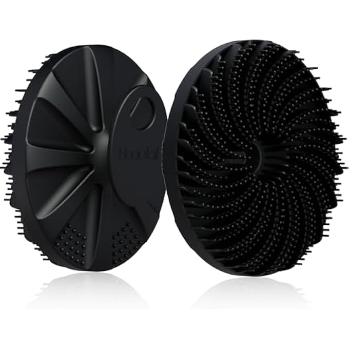 BEAUTAIL Silicone Body Scrubber, BEAUTAIL Gentle Exfoliating Shower Bath Brush 5th Gen for Sensitive Skin, Innovative Silicone Bristles Design for Lather Well, Ergonomic No-Slip Handle, 1 Pack (Black) - Image 1